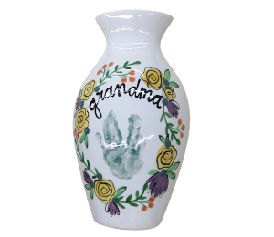 McKenzie Towne Floral Handprint Vase