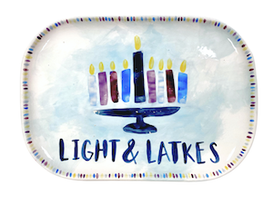 McKenzie Towne Hanukkah Light & Latkes Platter