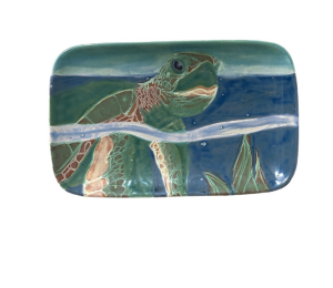 McKenzie Towne Swimming Turtle Plate