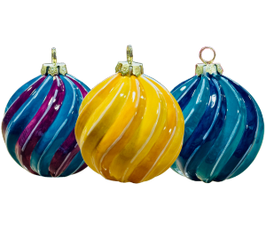 McKenzie Towne Jewel Toned Spiral Ornament