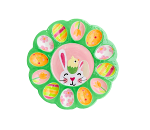 McKenzie Towne Easter Sherbet Egg Plate